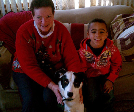 At home with my people!  I am a lucky dog!